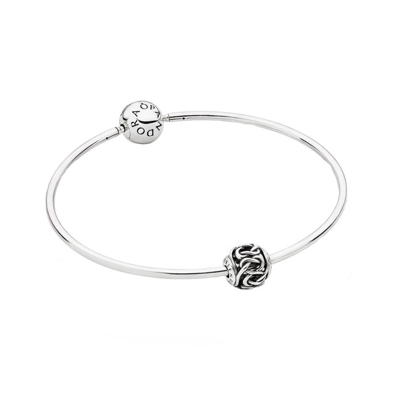 Pandora Essence bangle bracelet with 2 charms